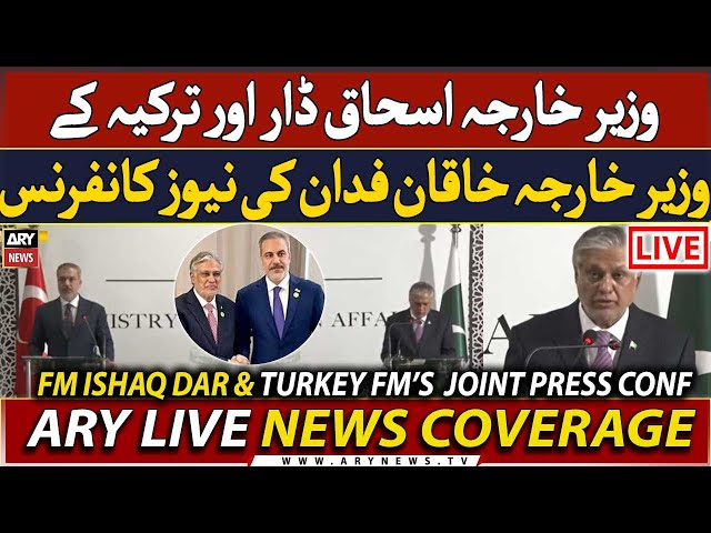 ⁣LIVE | FM Ishaq Dar Joint Press Conference with Turkey's FM | ARY News Live
