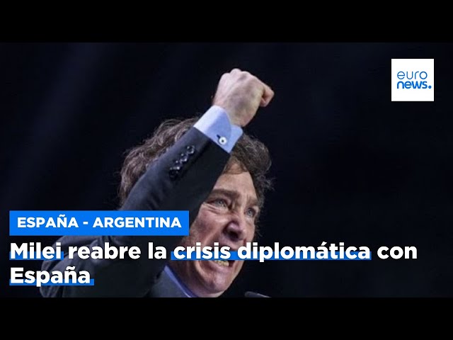 ⁣Milei reabre la crisis diplomática con España durante el mitin de apoyo a VOX en Madrid