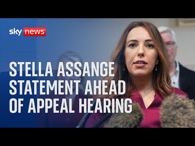 ⁣Julian Assange's wife delivers statement ahead of appeal hearing