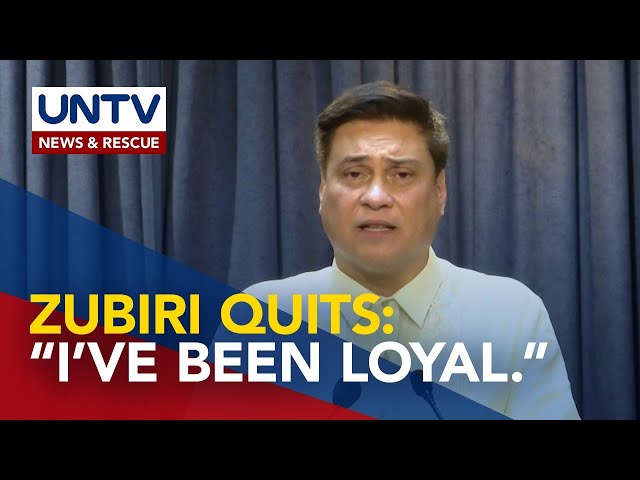 ⁣Zubiri quits as Senate president: ‘I failed to follow instructions from ‘powers’ that be