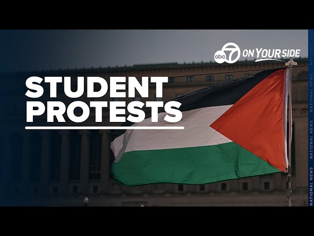 ⁣Hundreds of graduates walk out during commencement, protesting war in Gaza