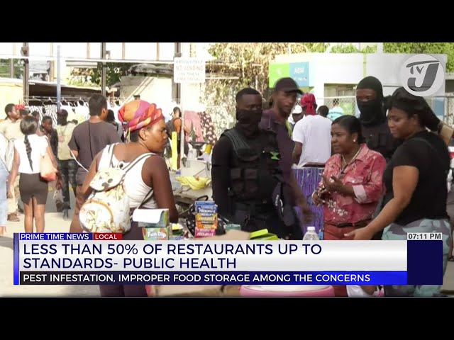 ⁣Less than 50% of Restaurants in St. Catherine up to Standards - Public Health | TVJ News
