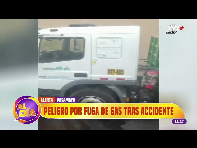 ⁣Pasamayo: Se registra nuevo accidente y reportan peligro por fuga de gas