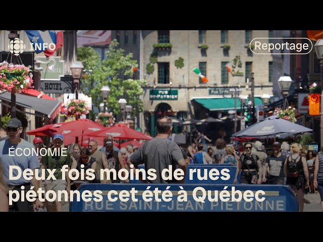 ⁣Moins de rues piétonnes cet été à Québec