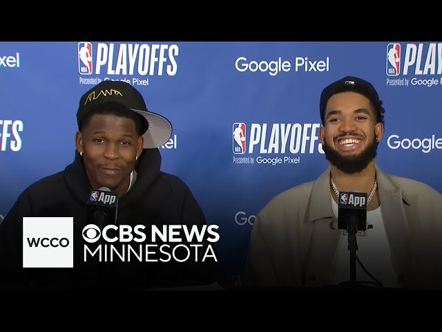 ⁣Anthony Edwards, Karl-Anthony Towns talk Timberwolves Game 7 victory
