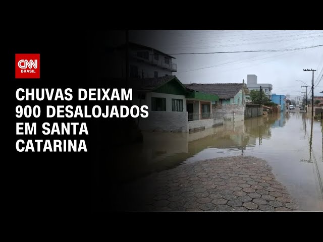 ⁣Chuvas deixam 900 desalojados em Santa Catarina | CNN 360º