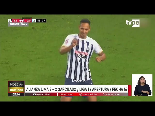⁣Alianza Lima derrotó 3-2 a Garcilaso por la fecha 16 del Torneo Apertura