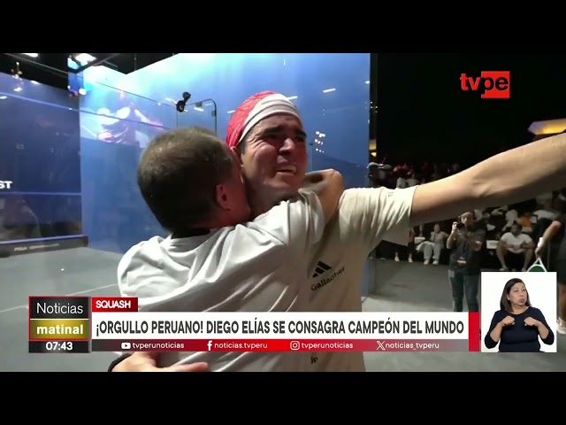 ⁣¡Hace historia! El peruano Diego Elías es campeón del Mundial de Squash 2024