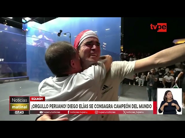 ¡Hace historia! El peruano Diego Elías es campeón del Mundial de Squash 2024