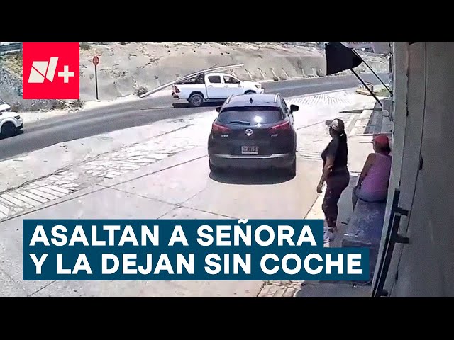 ⁣Ladrones le roban su coche a mujer cerca de Oaxtepec - N+
