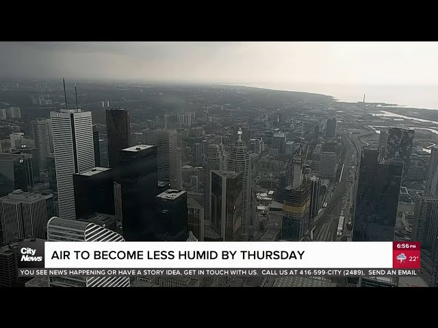 ⁣Air in the GTA will become less humid by Thursday