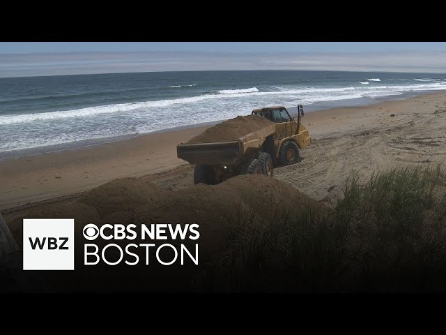 ⁣Thousands of tons of sand moving into Salisbury Beach