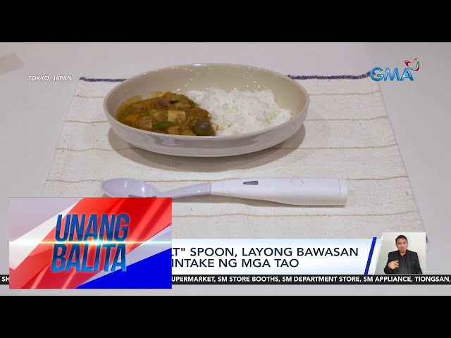⁣"Electric salt" spoon, layong bawasan ang sodium intake ng mga tao | Unang Balita