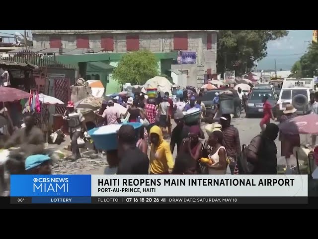 ⁣Haiti's main international airport reopens after gang violence forced it closed