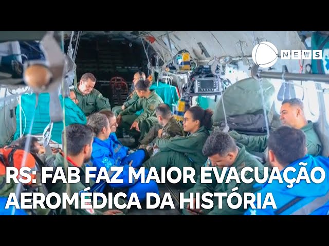 ⁣FAB realiza maior evacuação aeromédica da história no RS