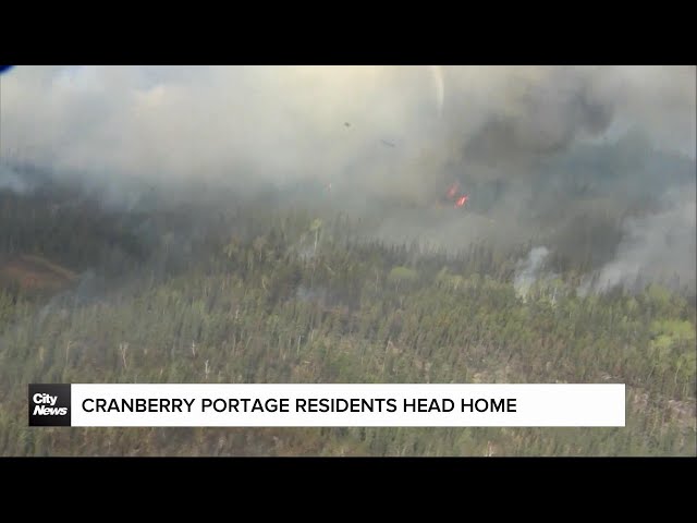 ⁣Cranberry Portage residents head home after massive wildfire