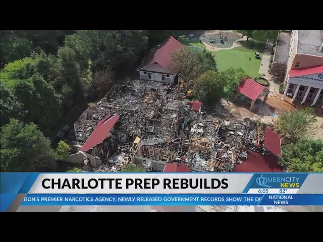 ⁣Charlotte Prep rebuilds after fire destroys campus