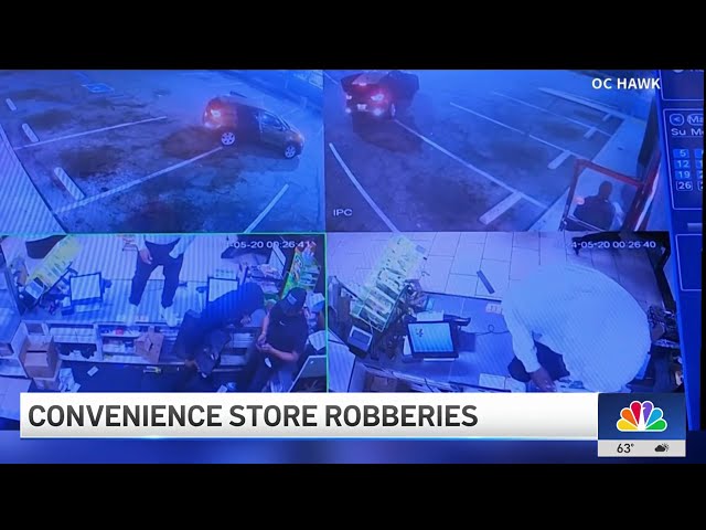 ⁣Convenience store robberies in LA County and Orange County