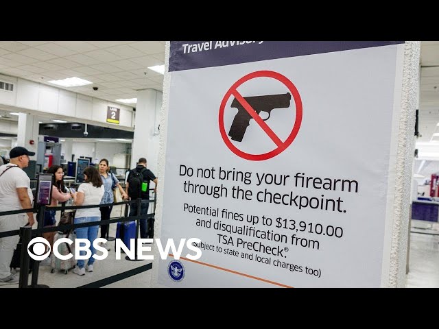 ⁣Growing number of travelers bringing guns to airports, TSA says