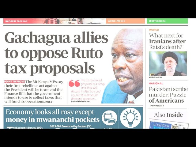 ⁣DP Gachagua allies to oppose President Ruto tax proposals