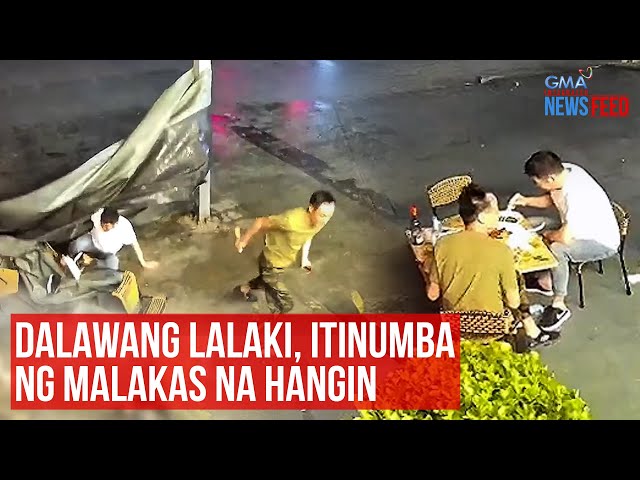 ⁣Dalawang lalaki, itinumba ng malakas na hangin | GMA Integrated Newsfeed