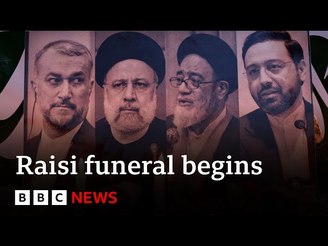 ⁣Iran begins funeral rites for President Ebrahim Raisi after crash | BBC News