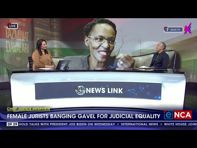 ⁣Justice Mandisa Maya being interviewed for Chief Justice job