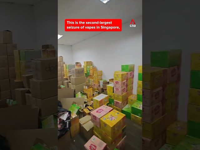 ⁣Over S$5 million worth of vape products seized in warehouse raid