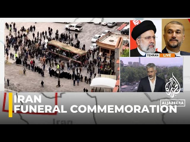 ⁣Funeral processions begin for Iran's late President Ebrahim Raisi in Tabriz