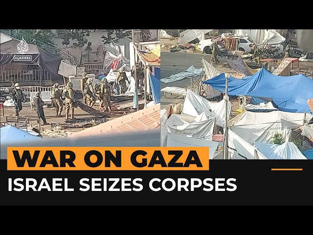 ⁣Video shows Israeli forces seizing corpses in Gaza | Al Jazeera Newsfeed