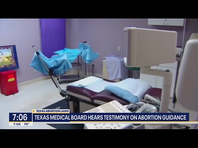 ⁣Texas Medical Board hears abortion ban testimony