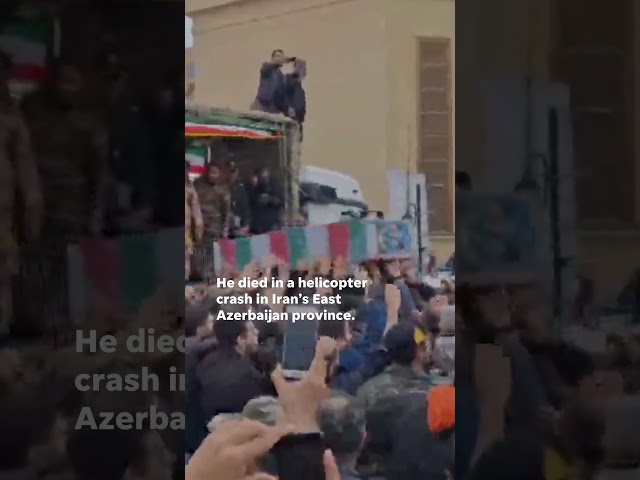 ⁣Thousands line Iran city street to mourn President Ebrahim Raisi #Shorts