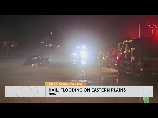 ⁣Hailstorms pound Colorado's Eastern Plains, flooding causes issues