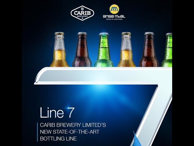 ⁣Official Ribbon Cutting For Line 7 - Carib Brewery Limited's New State Of The Art Bottling Line