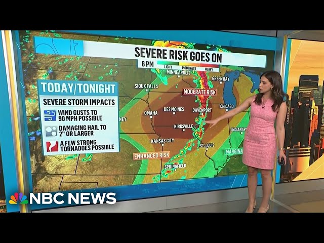 ⁣Midwest preparing for intense storms with high chance of tornadoes