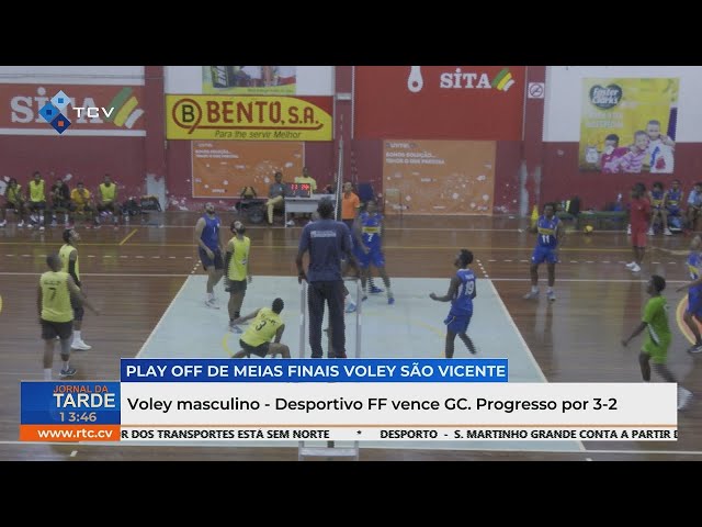 ⁣São Vicente Meias Finais Playoffs Voleibol masculino: Desportivo de Fonte Francês vence Progresso