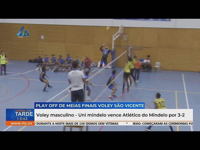 ⁣São Vicente Meias Finais Playoffs Voleibol masculino: Uni Mindelo vence Atlético do Mindelo por 3-2