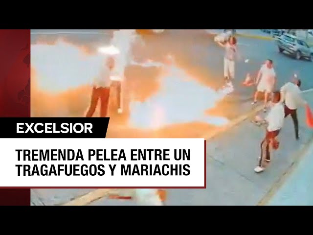 ⁣Tragafuegos quema a músicos mariachis en una riña en calles de Morelia