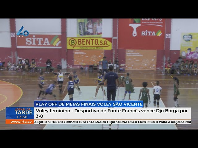⁣São Vicente Meias Finais Playoffs Voleibol feminino: Desportivo de Fonte Francês vence Djo Borga
