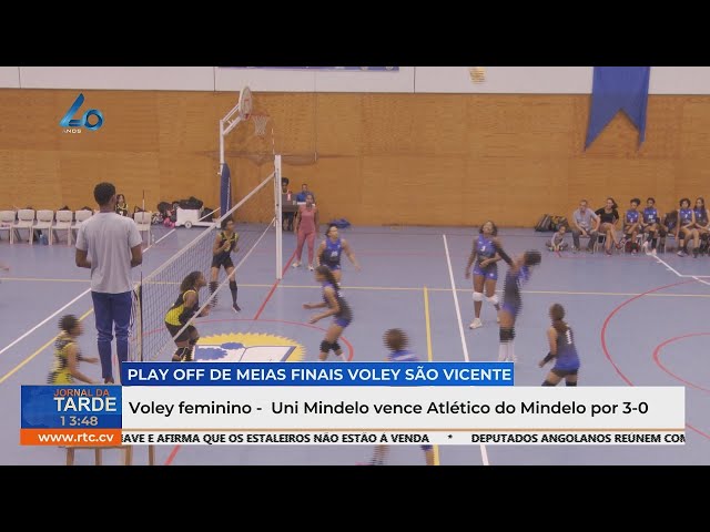 ⁣São Vicente Meias Finais Playoffs Voleibol feminino: Uni Mindelo vence Atlético do Mindelo por 3-0