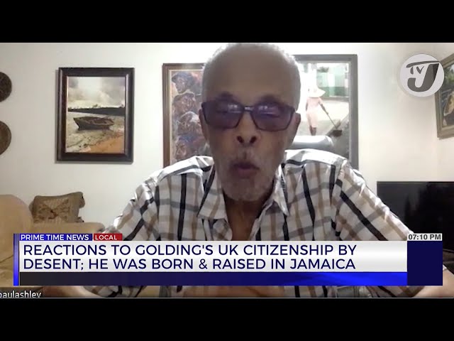⁣Reactions to Golding's UK Citizenship by Descent; He was Born and Raised in Jamaica | TVJ News