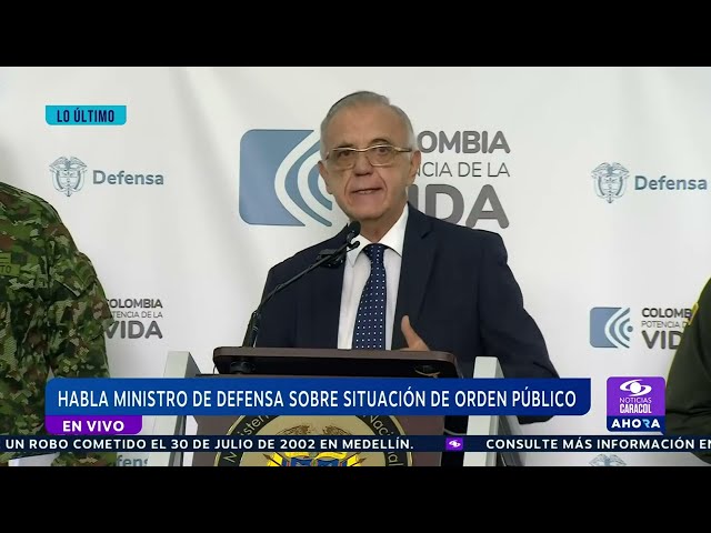 ⁣Ministro de Defensa habla sobre situación de orden público en Cauca