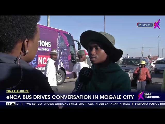 ⁣2024 Elections | eNCA bus drives conversations in Mogale City