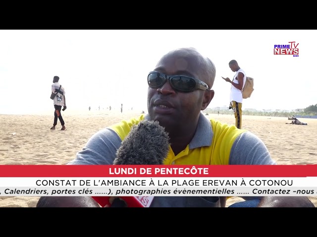 ⁣Lundi de Pentecôte: Constat de l'ambiance à la plage Erevan à Cotonou