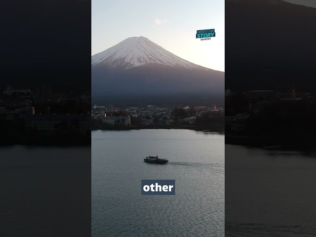 ⁣Japanese officials erect barrier in front of Mount Fuji to block tourists #itvnews #japan #travel