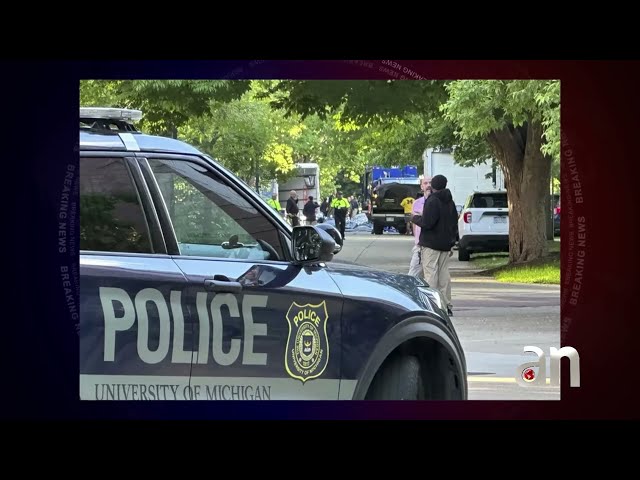 ⁣La policía desmantela campamento propalestino en la Universidad de Michigan