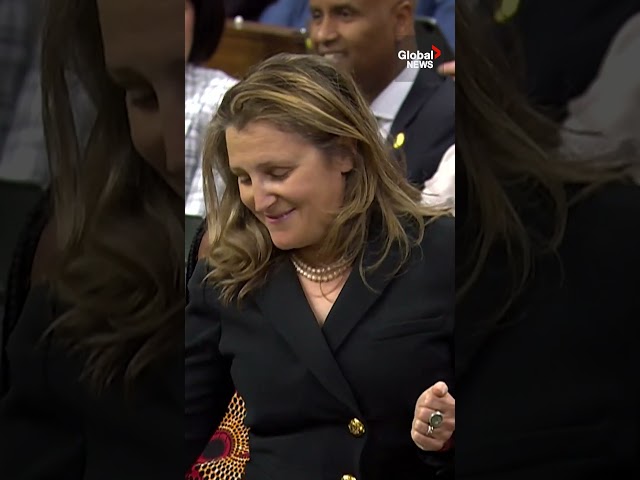⁣Poilievre "wearing more makeup than I am": Freeland chuckles in House of Commons #CDNpolit