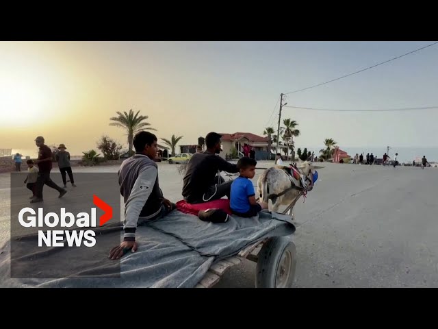 ⁣Gazans seeking aid from US pier leave empty-handed: "I just want life"