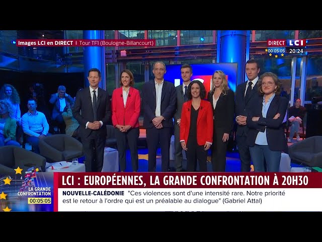 ⁣Suivez La Grande Confrontation entre les huit principales têtes de liste aux élections européenne...