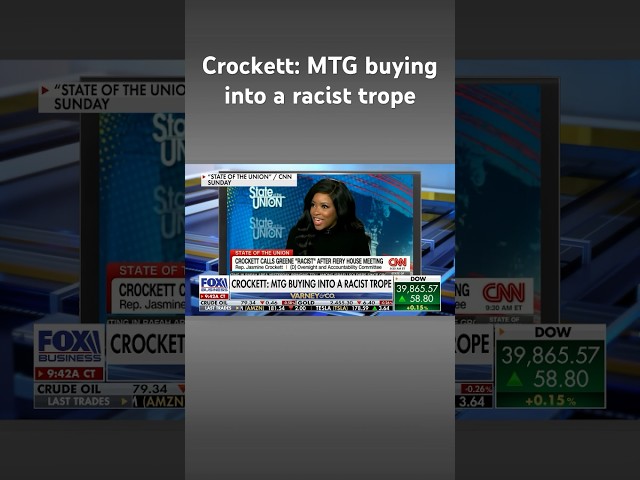 ⁣Crockett, Marjorie Taylor Greene spat enters fourth day with racism accusations #shorts